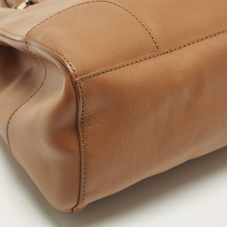 Pre Owned Tory Burch Robinson Brown Leather Tote