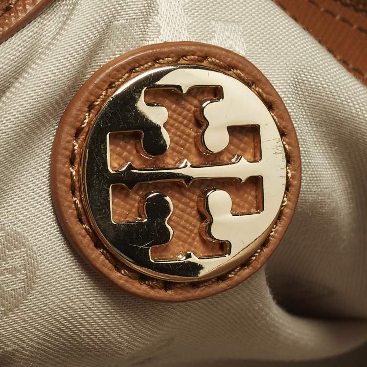 Pre Owned Tory Burch Robinson Brown Leather Tote