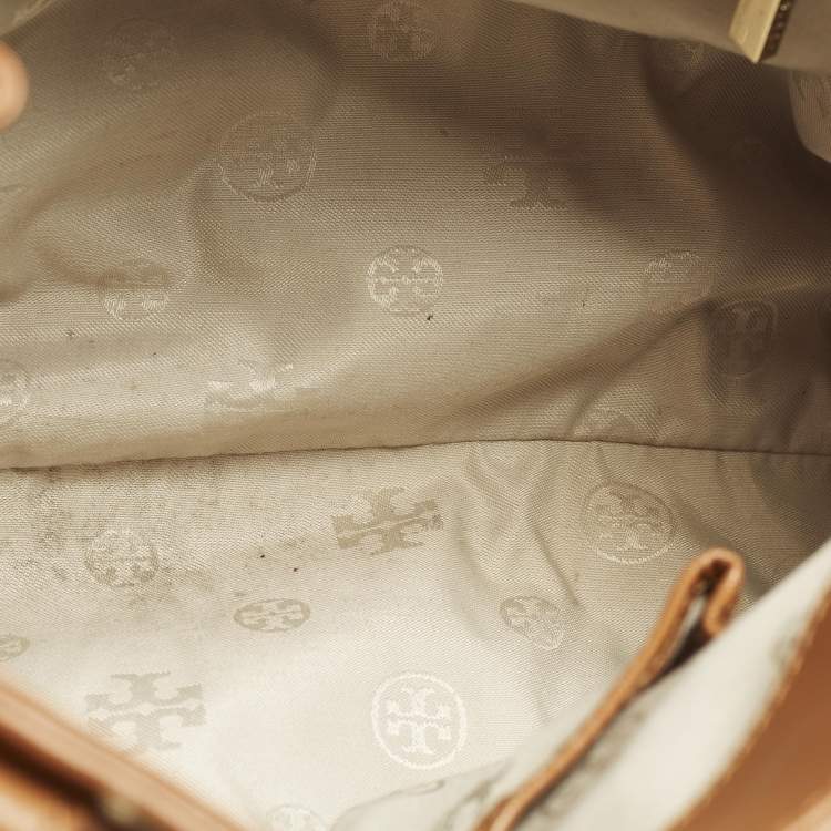 Pre Owned Tory Burch Robinson Brown Leather Tote