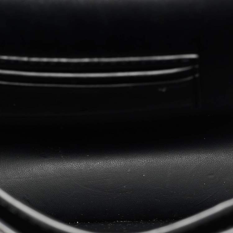 Pre Owned Tory Burch Block T Black Leather Shoulder Bag