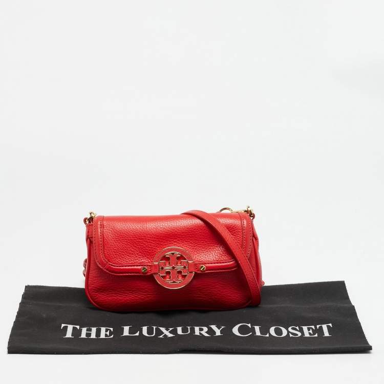 Pre Owned Tory Burch Amanda Mini Leather Crossbody Bag