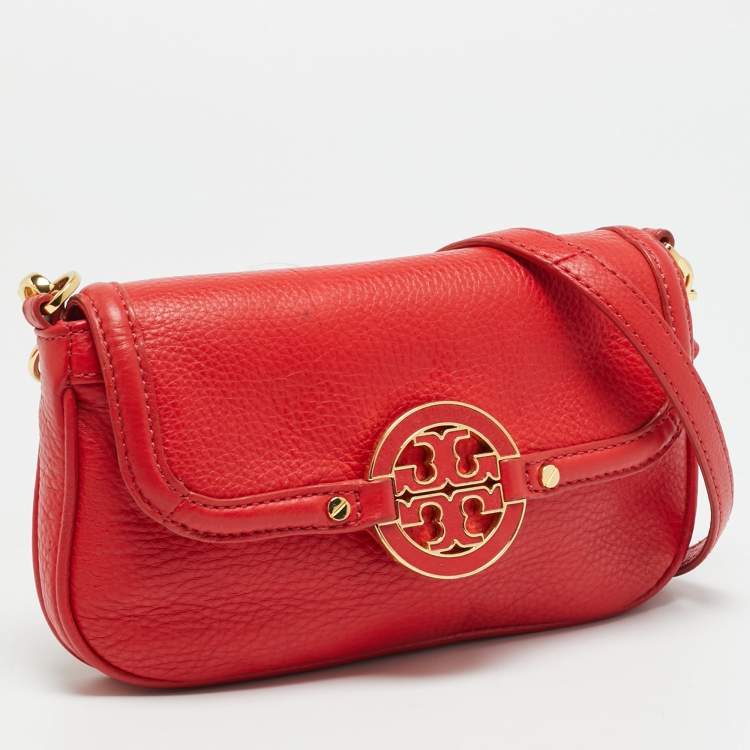 Pre Owned Tory Burch Amanda Mini Leather Crossbody Bag