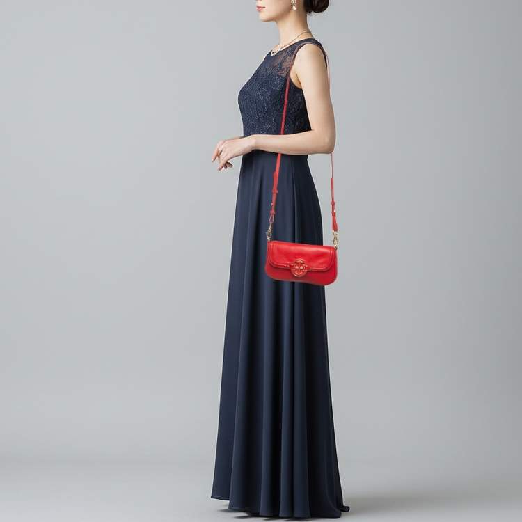 Pre Owned Tory Burch Amanda Mini Leather Crossbody Bag