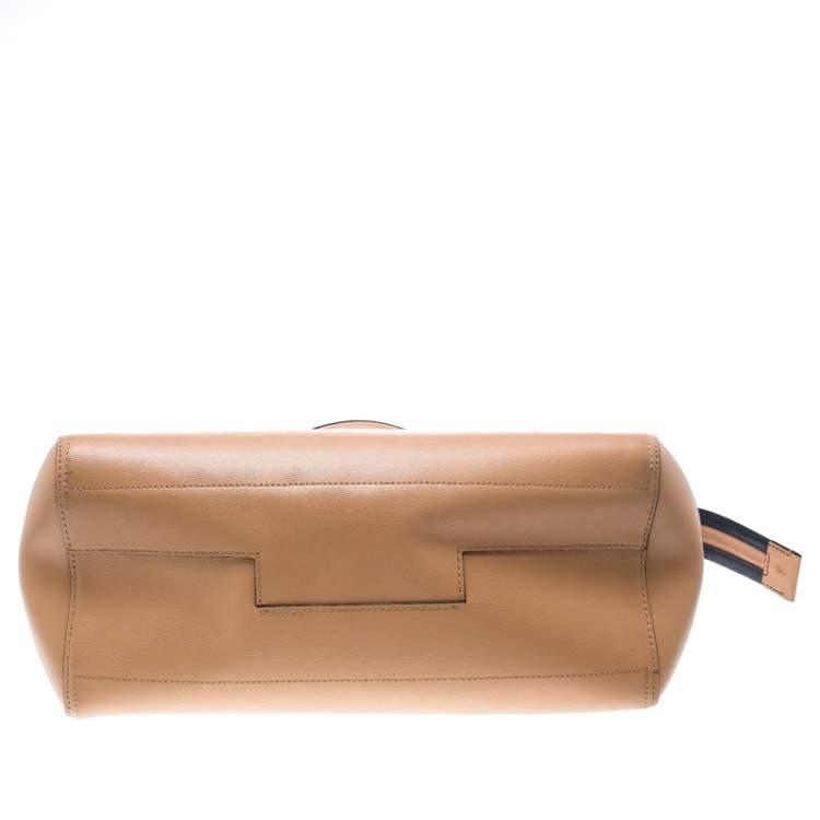 Pre Owned Tory Burch Brown Leather Large Parker Tote