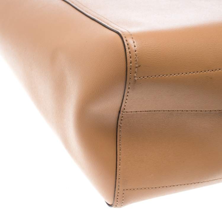 Pre Owned Tory Burch Brown Leather Large Parker Tote