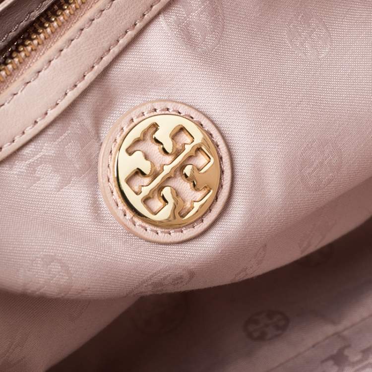 Pre Owned Tory Burch Beige Quilted Leather Marion Tote