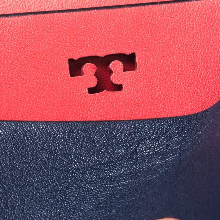 Pre Owned Tory Burch Blue Leather Crossbody Bag