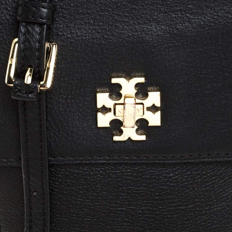 Pre Owned Tory Burch Black Leather Messenger Bag