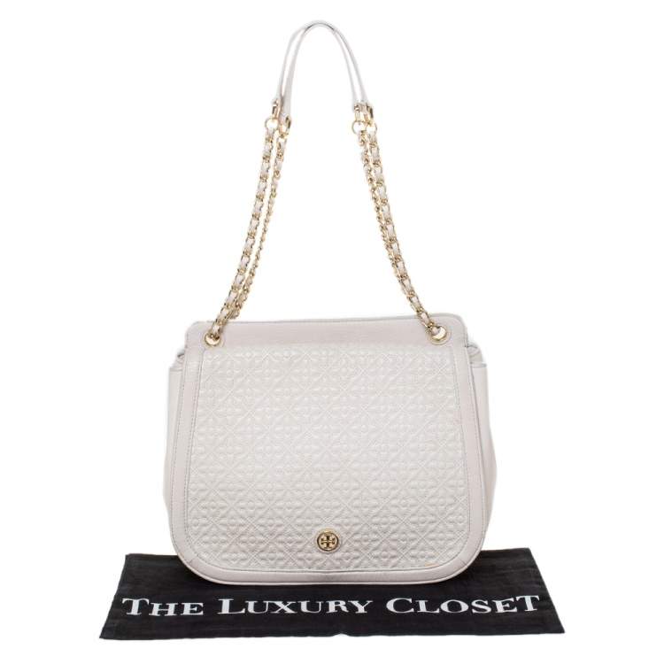 مملوكة مسبقًا Tory Burch Cream Quilted Leather Bryant Shoulder Bag