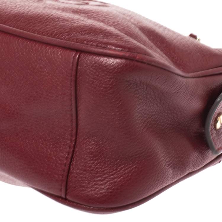 Pre Owned Tory Burch Red Leather Camera Shoulder Bag