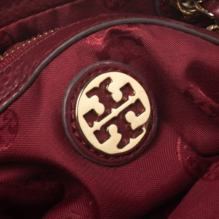 Pre Owned Tory Burch Red Leather Camera Shoulder Bag