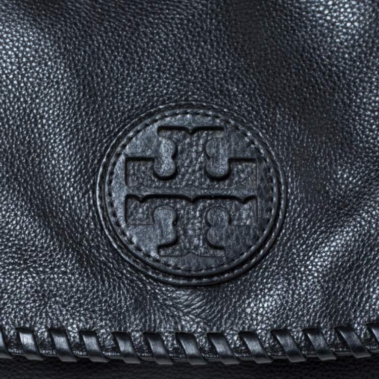 Pre Owned Tory Burch Black Leather  Chelsea Flap Shoulder Bag