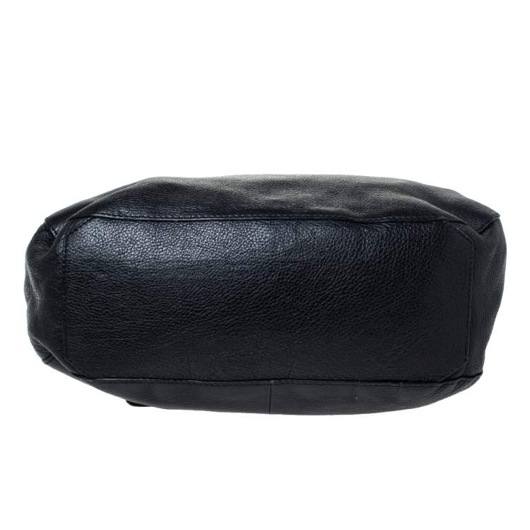 Pre Owned Tory Burch Black Leather  Chelsea Flap Shoulder Bag