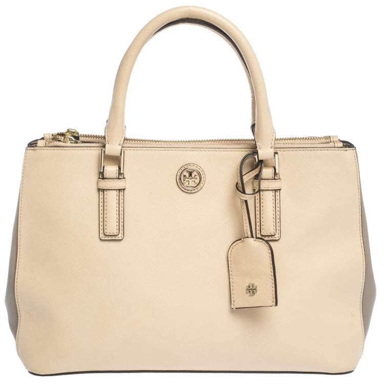 Tory Burch Beige Leather Double Zip Robinson Crossbody Bag Tory Burch | The  Luxury Closet