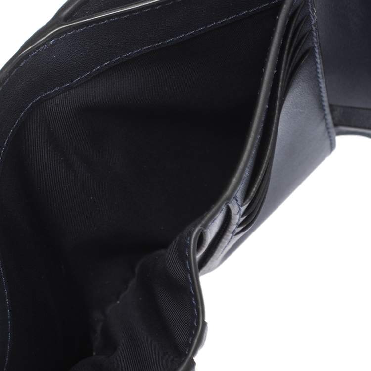 Pre Owned Tory Burch Black Leather Robinson Compact Wallet