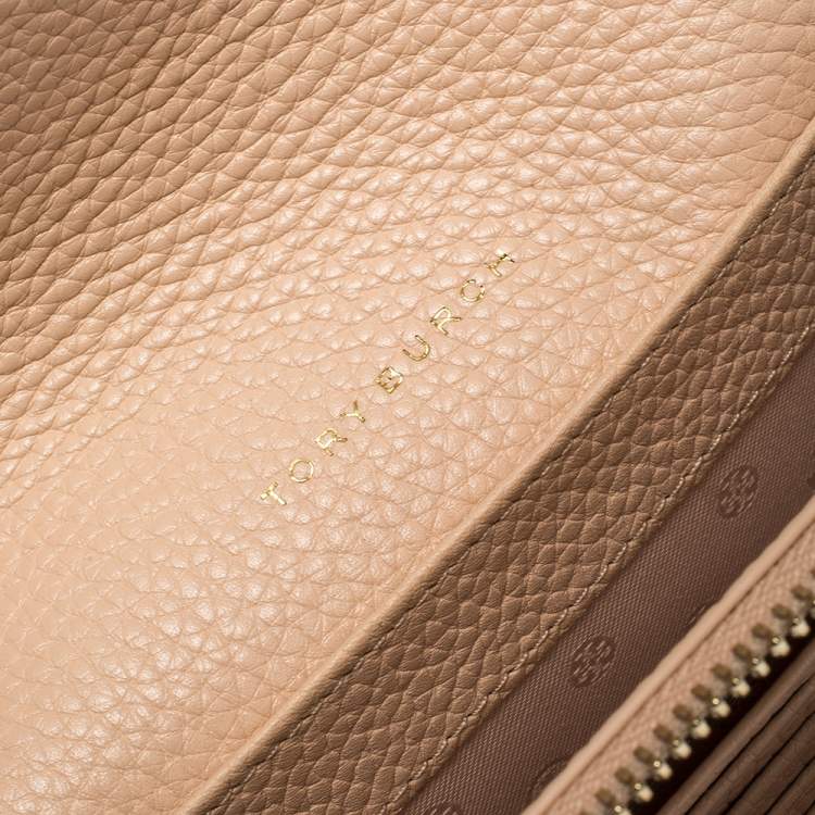 Pre Owned Tory Burch Blush Pink Leather Robinson Clutch Bag