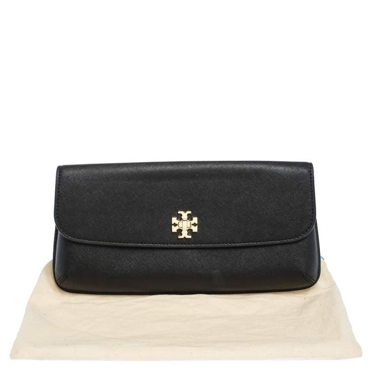 Pre Owned Tory Burch Black Leather Diana Clutch