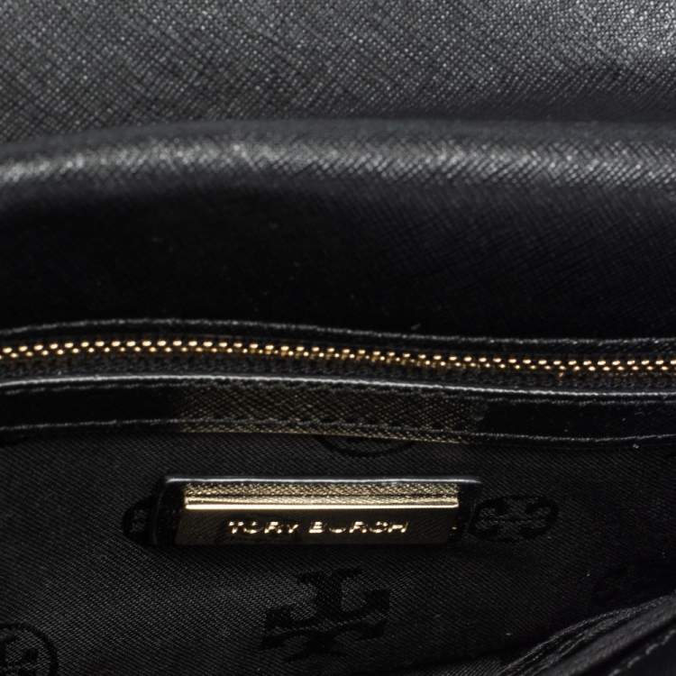 Pre Owned Tory Burch Black Leather Diana Clutch