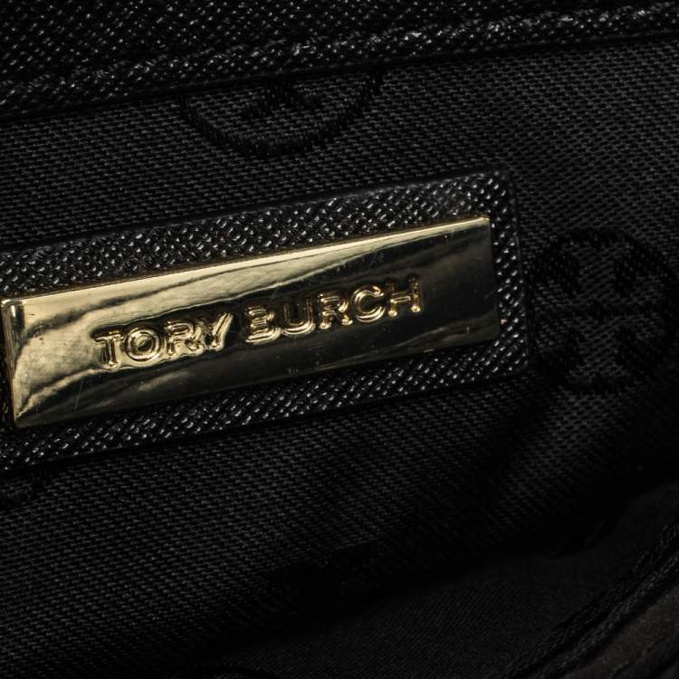 Pre Owned Tory Burch Black Leather Diana Clutch