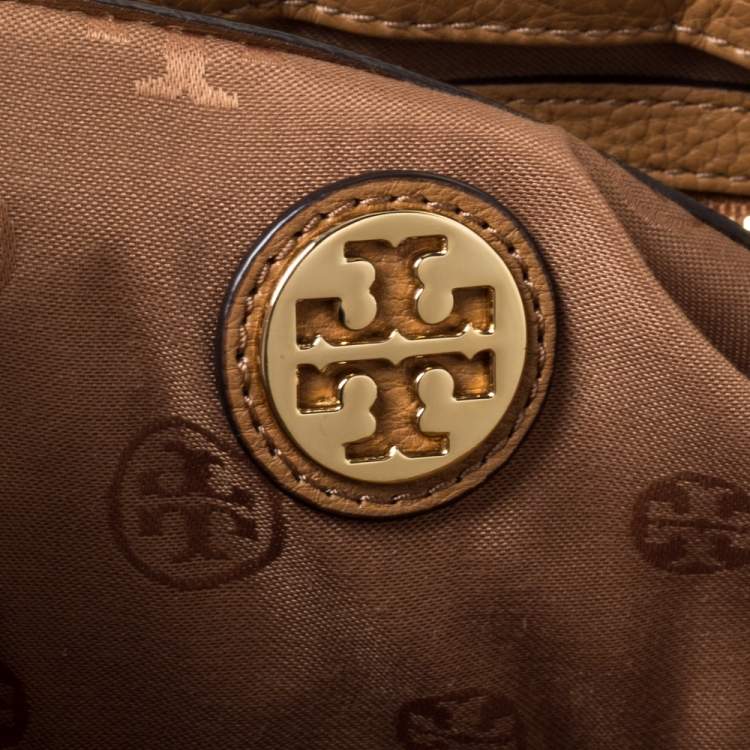 Pre Owned Tory Burch Tan Leather Chelsea Flap Shoulder Bag