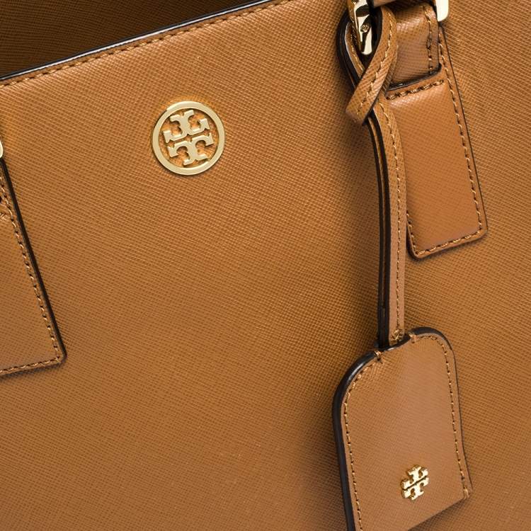 Pre Owned Tory Burch Brown Leather Robinson Dome Satchel