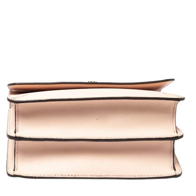 مملوكة مسبقًا Tory Burch Coral Pink Leather Flap Shoulder Bag