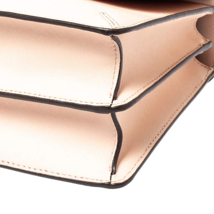 مملوكة مسبقًا Tory Burch Coral Pink Leather Flap Shoulder Bag