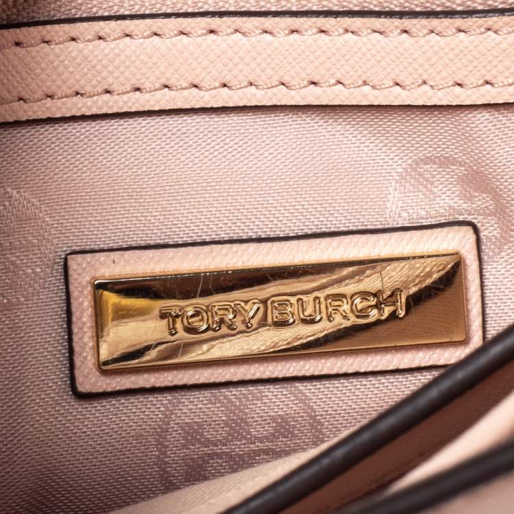مملوكة مسبقًا Tory Burch Coral Pink Leather Flap Shoulder Bag