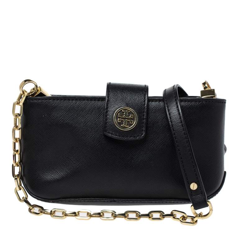 Tory Burch Leather Robinson Chain Clutch Tory Burch TLC