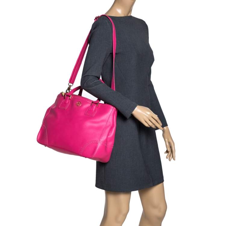 Tory Burch Fuchsia Leather Double Zip Tote Tory Burch | TLC