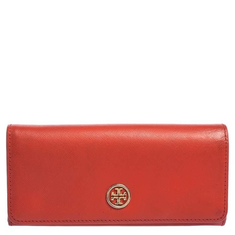 Tory Burch Red Leather Robinson Flap Continental Wallet Tory Burch TLC