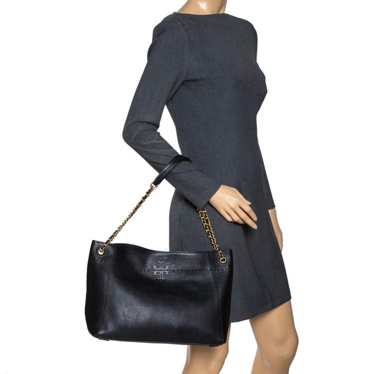 Tory Burch Black Leather McGraw Slouchy Tote Tory Burch | TLC