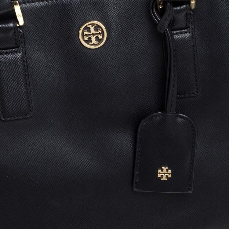 Pre Owned Tory Burch Black Leather Robinson Dome Satchel