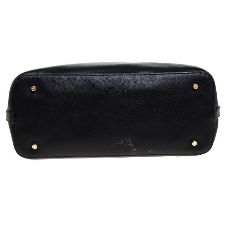 Pre Owned Tory Burch Black Leather Robinson Dome Satchel