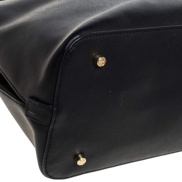 Pre Owned Tory Burch Black Leather Robinson Dome Satchel