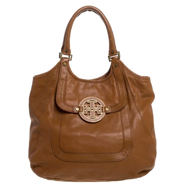 Tory Burch Brown Leather Amanda Tote Tory Burch The Luxury Closet