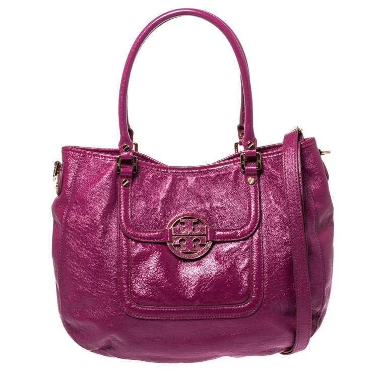 Tory Burch Magenta Patent Leather Amanda Tote Tory Burch | The Luxury ...