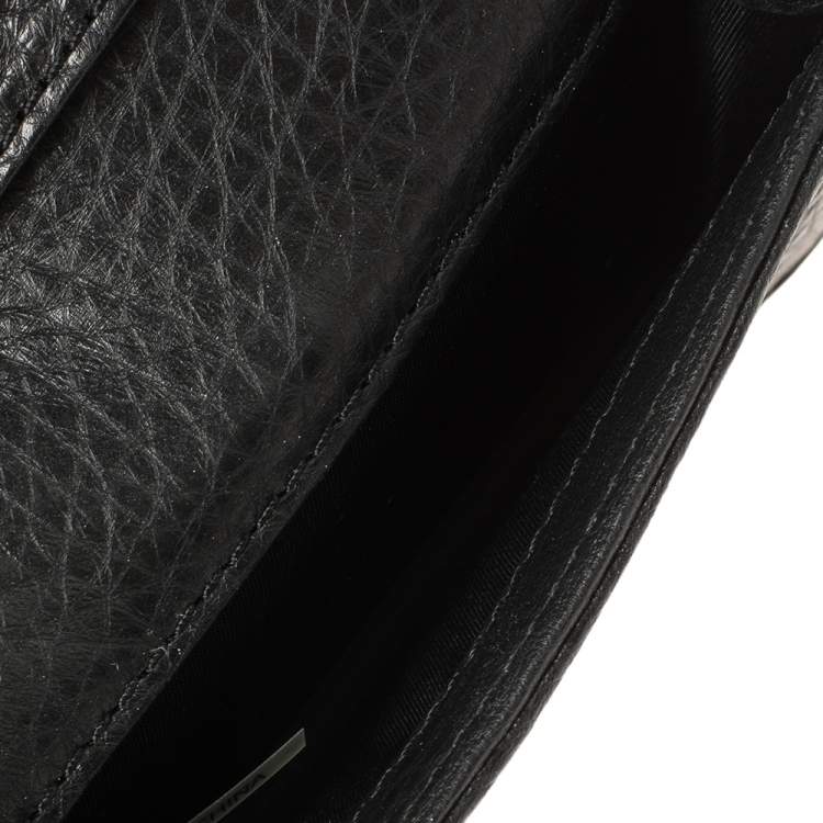 Pre Owned Tory Burch Black Leather Robinson Card Holder