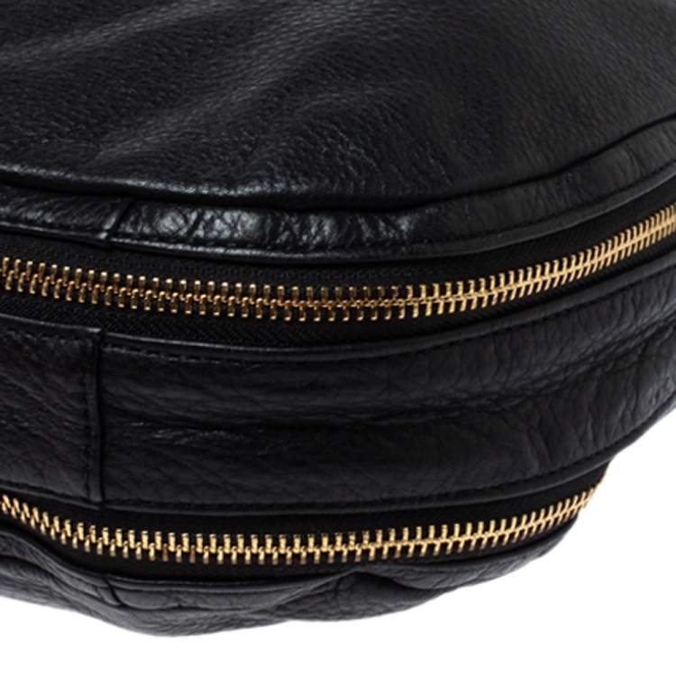 Pre Owned Tory Burch Black/Beige Leather and Snakeskin Effect Hobo