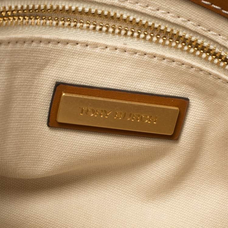 Pre Owned Tory Burch Brown Leather Miller Clutch