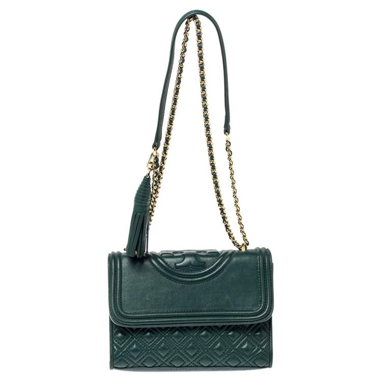 Tory Burch Green Leather Small Fleming Shoulder Bag Tory Burch | The Luxury  Closet