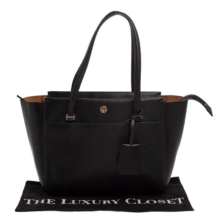 Tory Burch Black Leather Parker Tote Tory Burch | The Luxury Closet