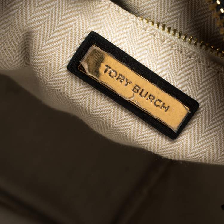 Pre Owned Tory Burch Black Quilted Leather Kira Backpack