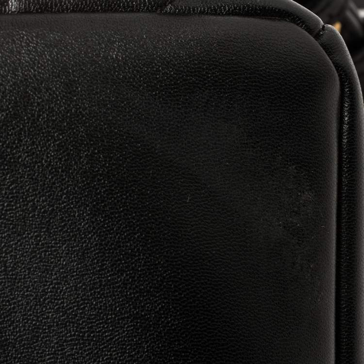 Pre Owned Tory Burch Black Quilted Leather Kira Backpack