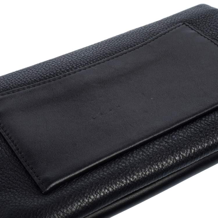 Pre Owned Tory Burch Black Leather Kira Chain Clutch