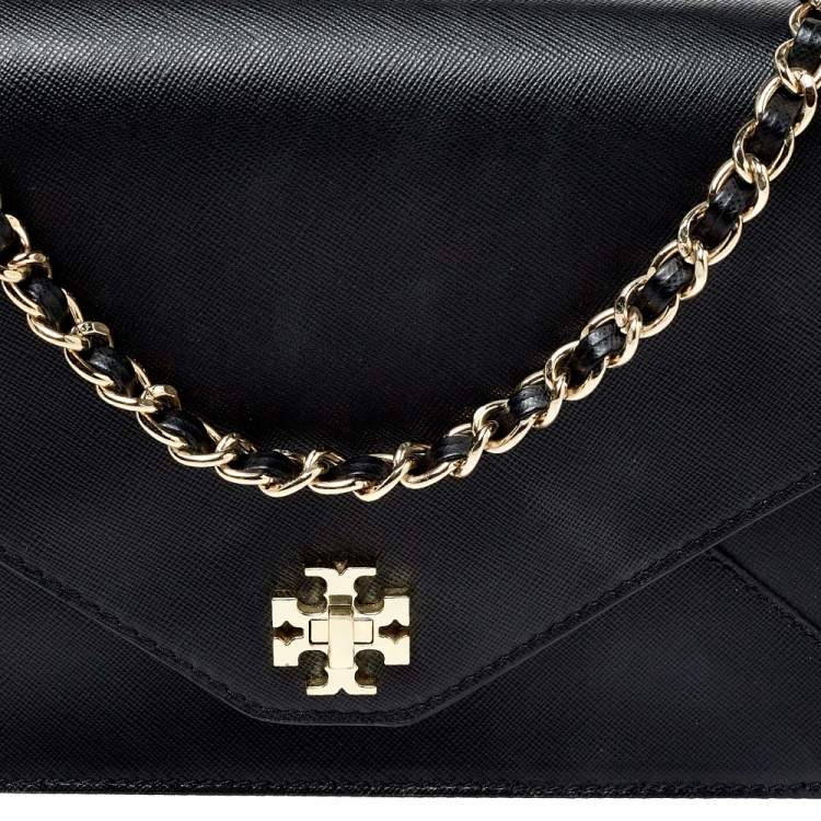 Pre Owned Tory Burch Black Leather Kira Shoulder Bag
