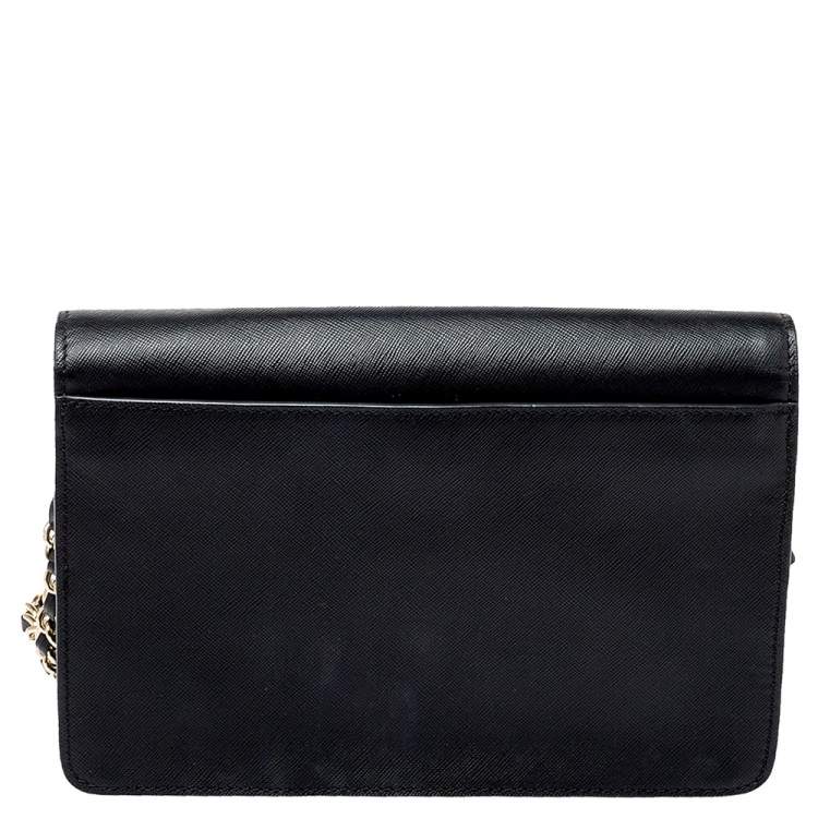 Pre Owned Tory Burch Black Leather Kira Shoulder Bag