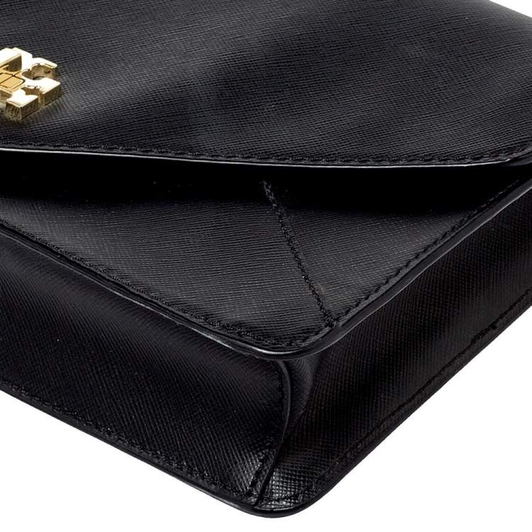 Pre Owned Tory Burch Black Leather Kira Shoulder Bag