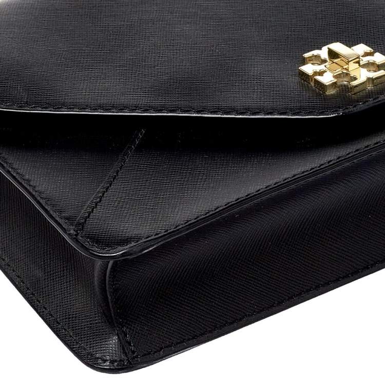 Pre Owned Tory Burch Black Leather Kira Shoulder Bag