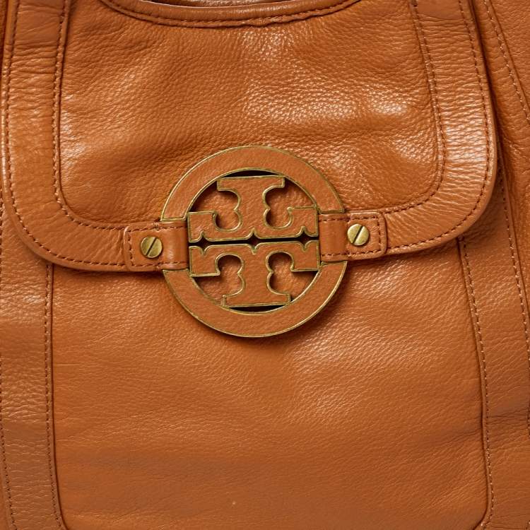 Pre Owned Tory Burch Tan Leather Amanda Hobo